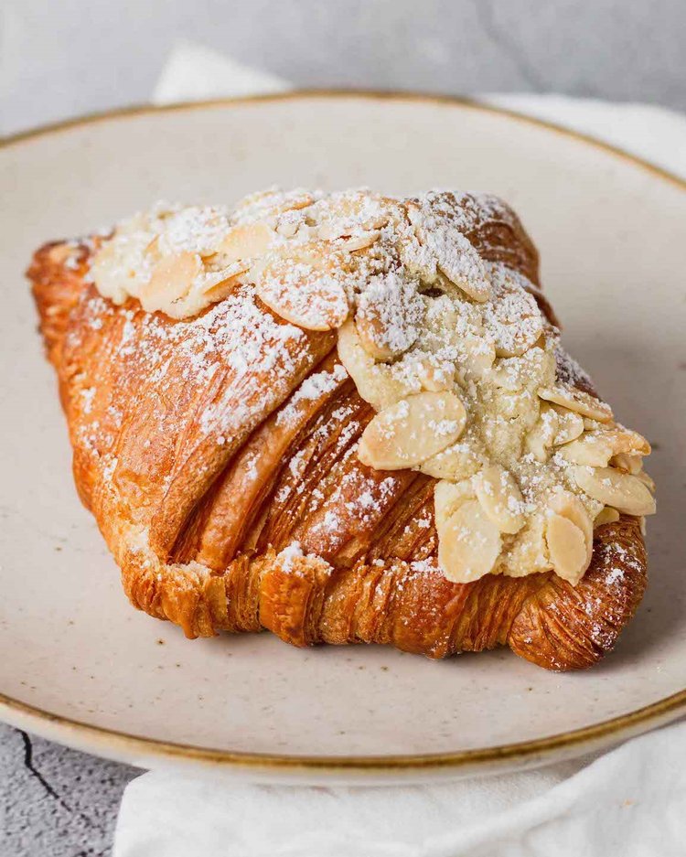 Handmade almond croissant